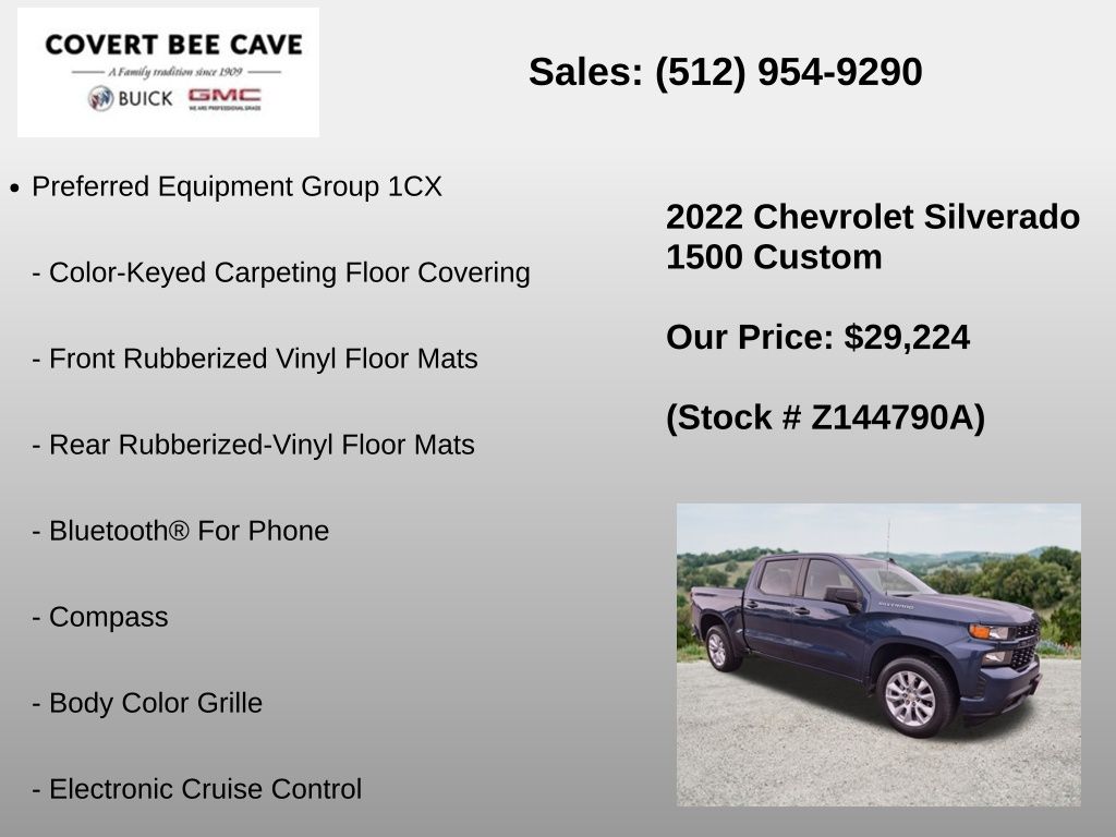 Used Car 2022 Chevrolet Silverado 1500 Ltd  Custom For Sale Under $30,000 In Austin, Texas