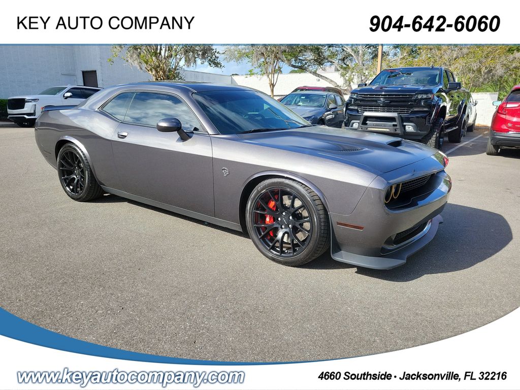 Gray (Granite Crystal Metallic Clearcoat) 2015 Dodge Challenger SRT Hellcat RWD Coupe Rear-Wheel Drive 6-Speed Manual