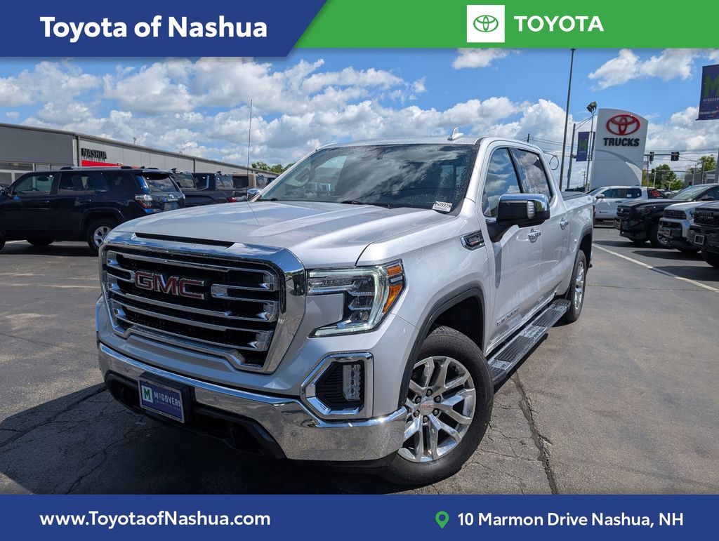 Quicksilver Metallic 2021 GMC Sierra 1500 SLT Crew Cab 4WD Pickup Truck Four-Wheel Drive Automatic