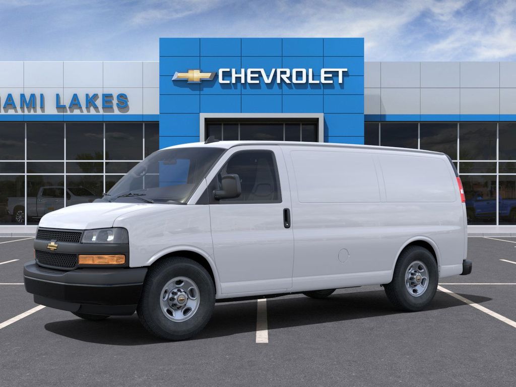 New 2025 Summit White Chevrolet Work Van image 2