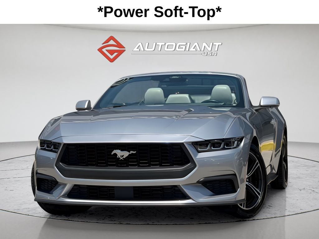 Silver Metallic 2024 Ford Mustang EcoBoost Premium Convertible RWD Convertible Rear-Wheel Drive Automatic