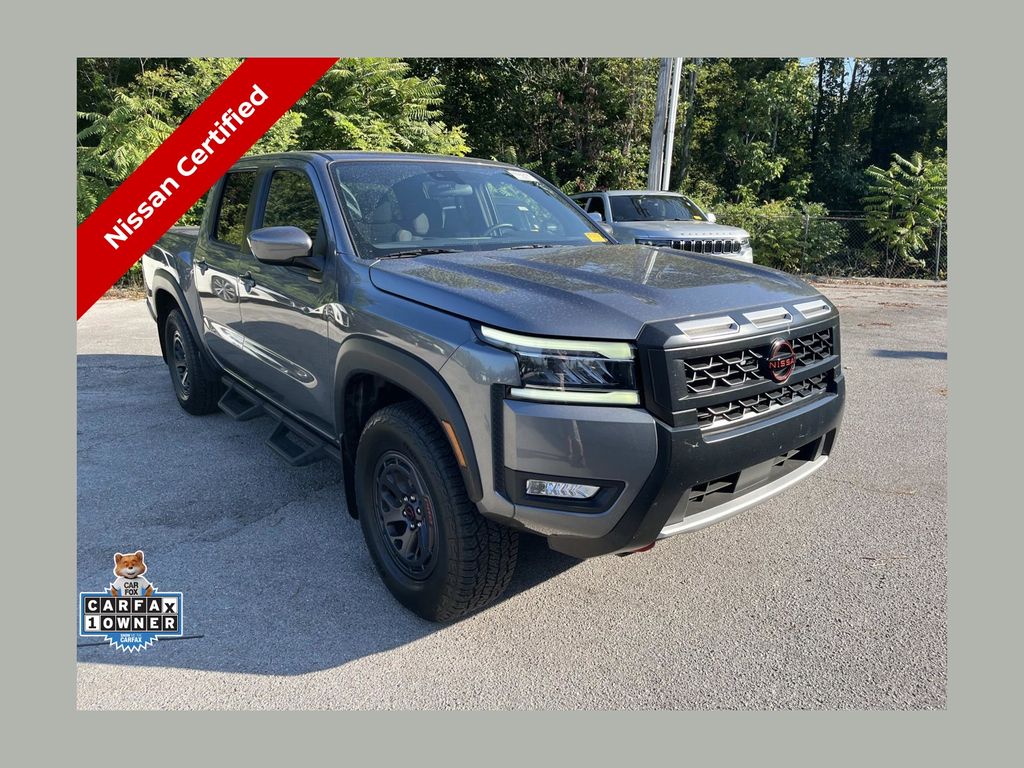 Gray (Gun Metallic) 2025 Nissan Frontier Pickup Truck Four-Wheel Drive 9-Speed Automatic Overdrive