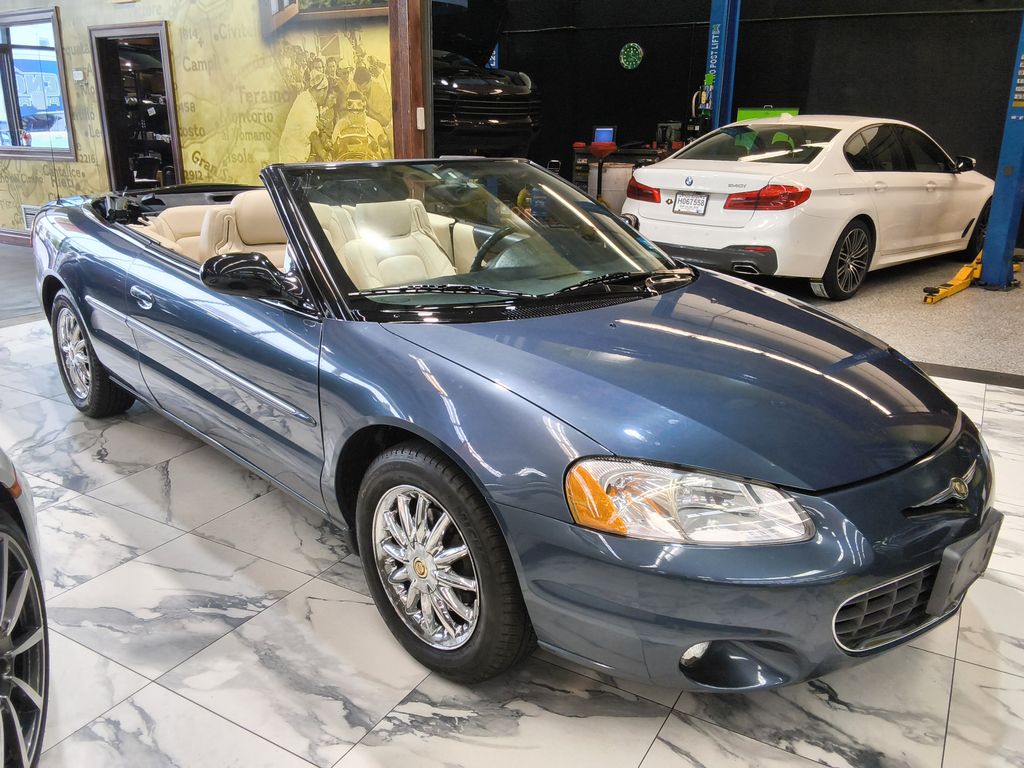 Blue 2002 Chrysler Sebring Convertible Front-Wheel Drive 4-Speed Automatic