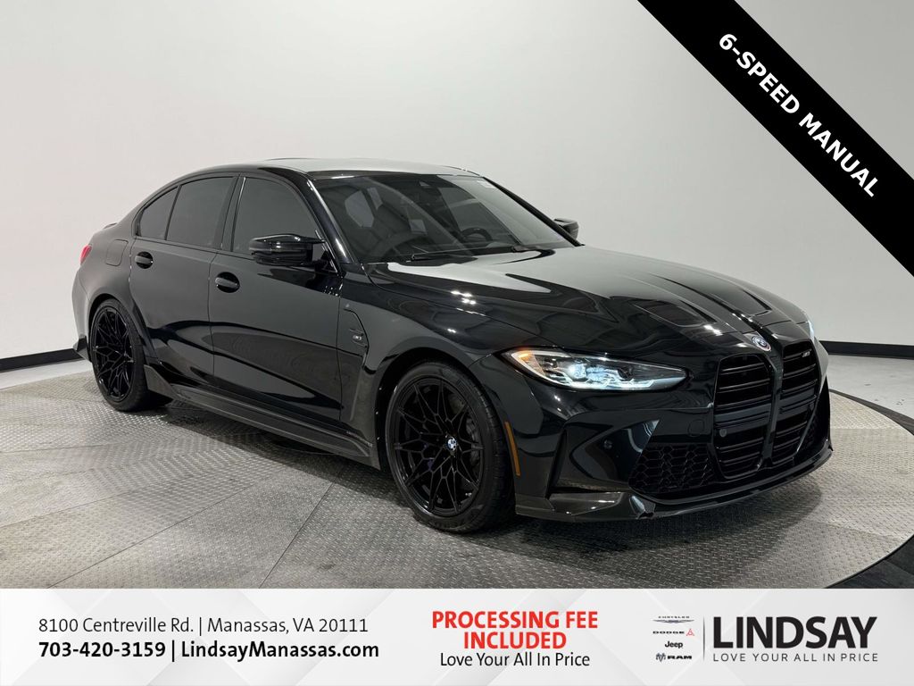 Black Sapphire Metallic 2023 BMW M3 RWD Sedan Rear-Wheel Drive 6-Speed Manual