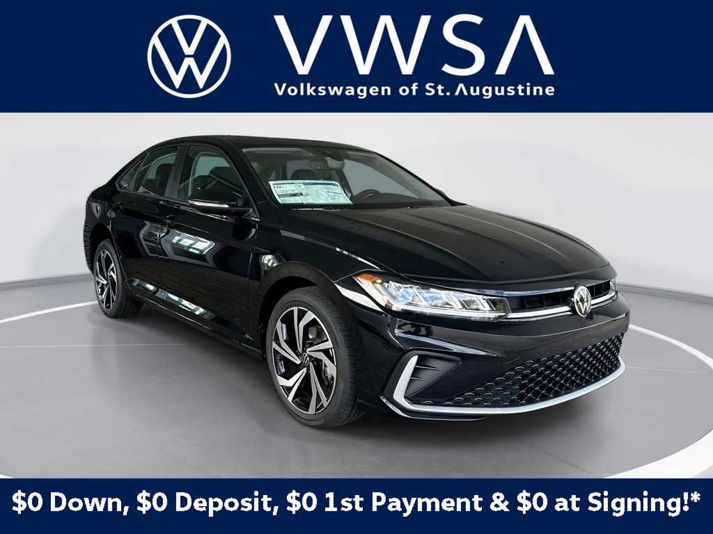 Deep Black Pearl 2026 Volkswagen Jetta Sedan Front-Wheel Drive 8-Speed Automatic