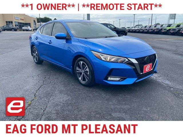Electric Blue Metallic 2022 Nissan Sentra SV FWD Sedan Front-Wheel Drive Continuously Variable Transmission