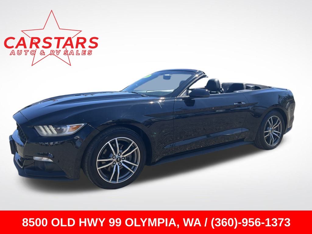 2016 Shadow Black Ford Mustang EcoBoost Premium RWD Convertible