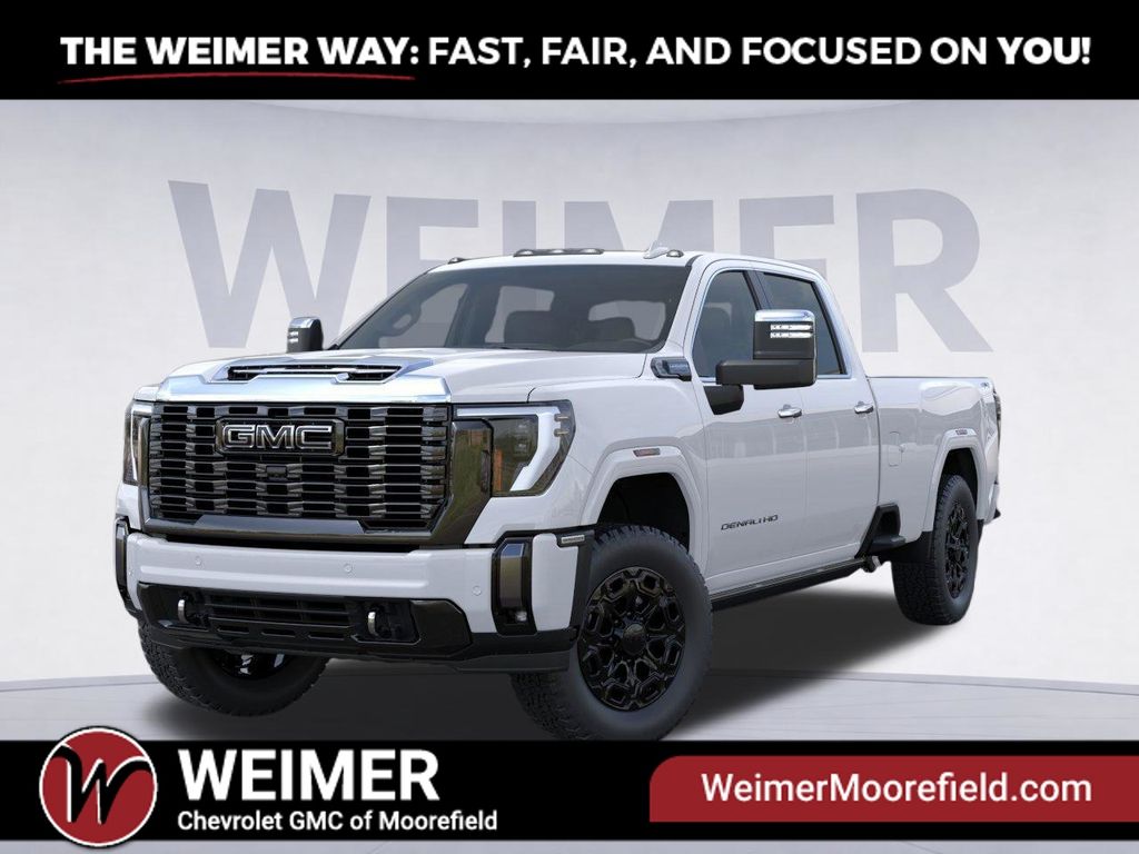 Glacier White Tricoat 2026 GMC Sierra 3500HD Denali Ultimate Crew Cab 4WD Pickup Truck Four-Wheel Drive Automatic