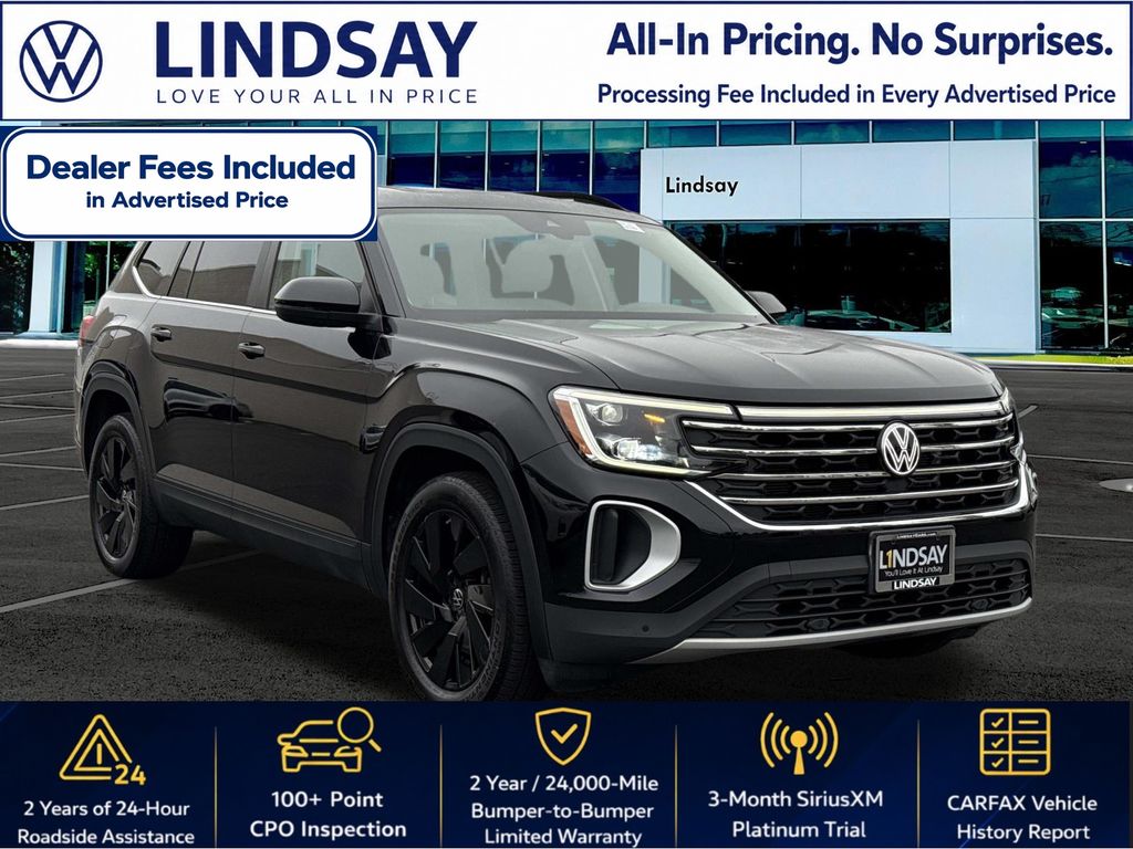 Deep Black Pearl 2024 Volkswagen Atlas SUV / Crossover All-Wheel Drive 8-Speed Automatic