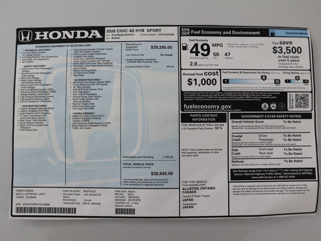 Thumbnail: 2026 Honda Civic - 9