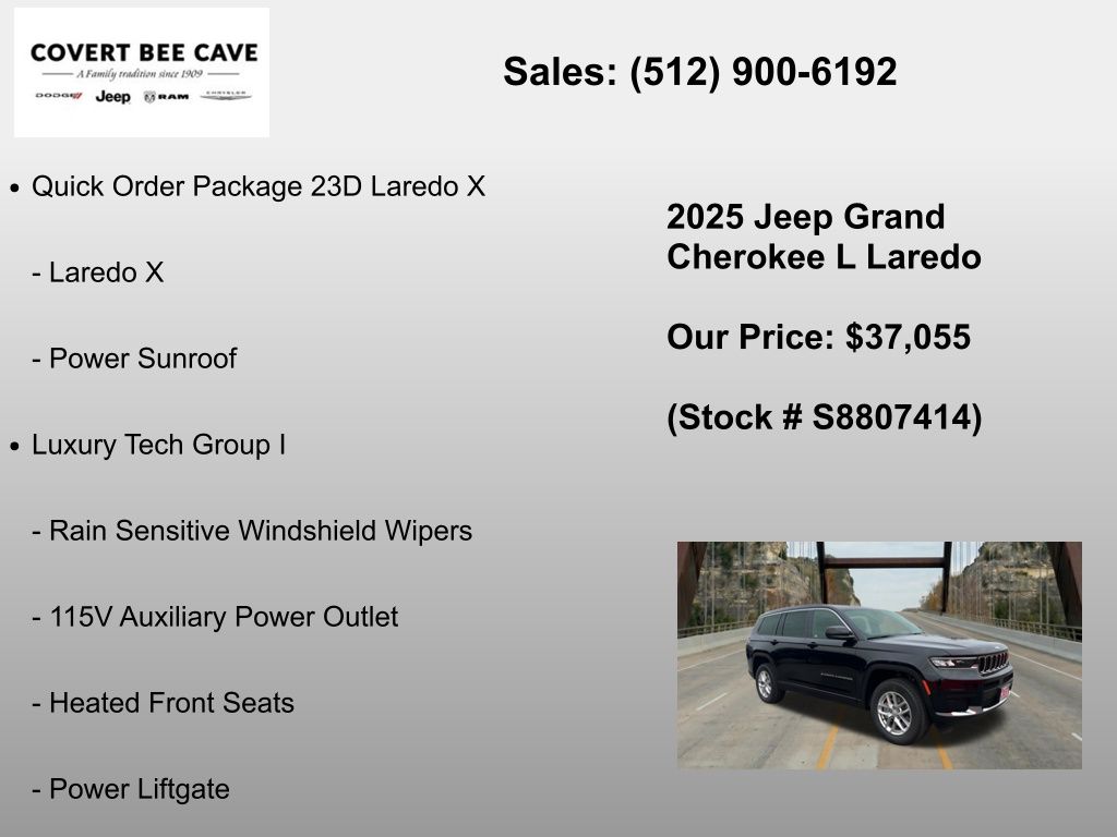 New Car 2025 Jeep Grand Cherokee L  For Sale Under $40,000 In Austin, Texas
