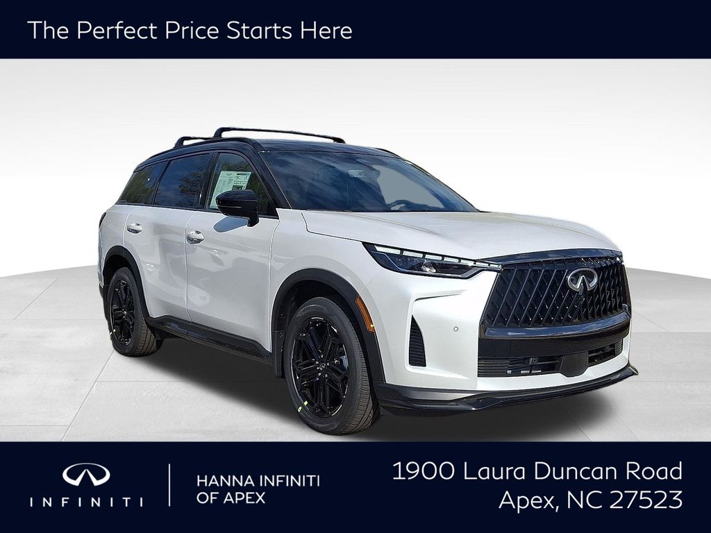 Radiant White/Black Obsidian 2026 INFINITI QX60 Sport AWD SUV / Crossover All-Wheel Drive 9-Speed Automatic