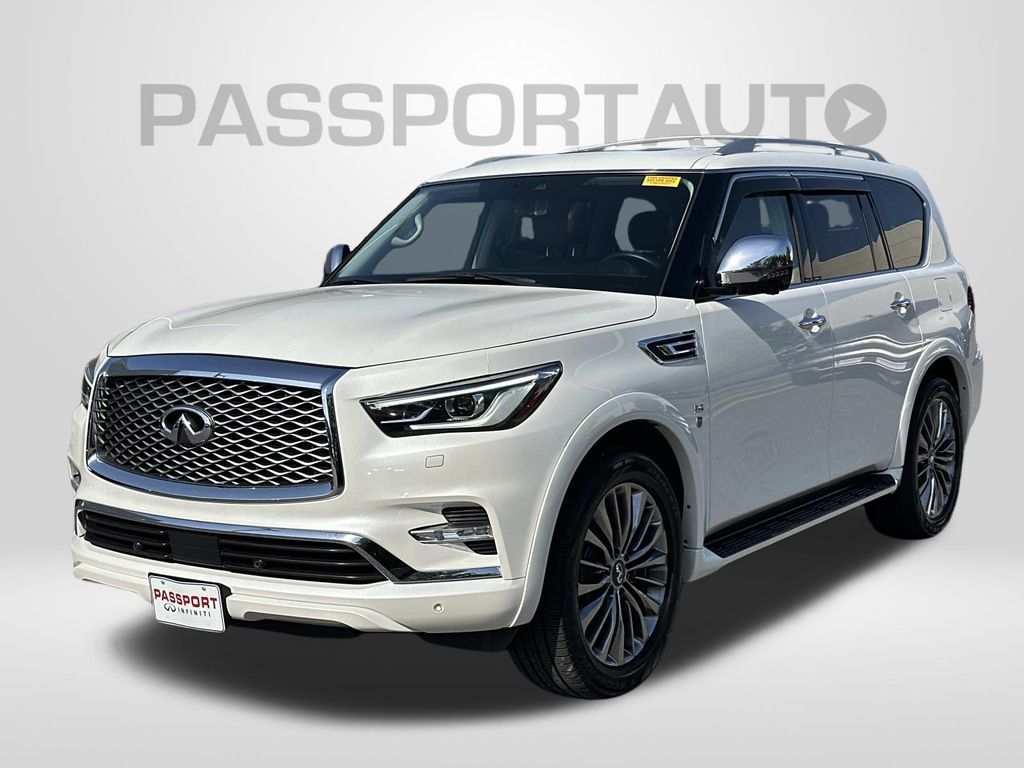 Moonstone White 2018 INFINITI QX80 SUV / Crossover All-Wheel Drive 7-Speed Automatic