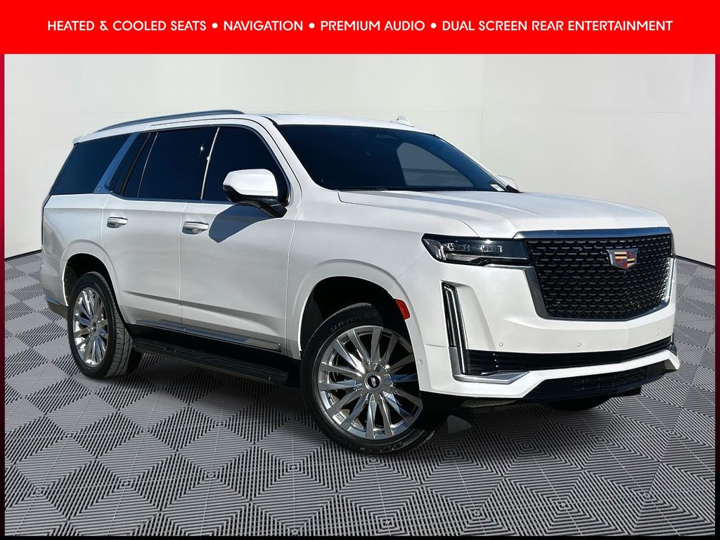 Crystal White Tricoat 2021 Cadillac Escalade Premium Luxury 4WD SUV / Crossover Four-Wheel Drive