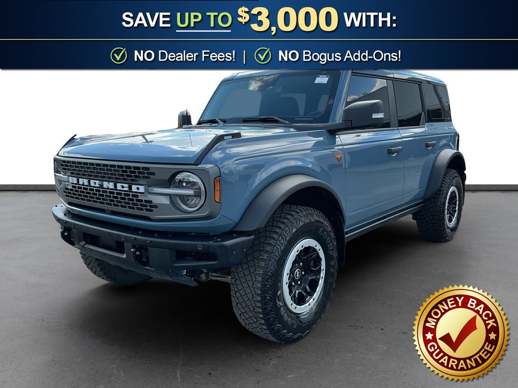 Blue (Azure Gray Metallic) 2024 Ford Bronco Badlands 4-Door 4WD SUV / Crossover Four-Wheel Drive Automatic