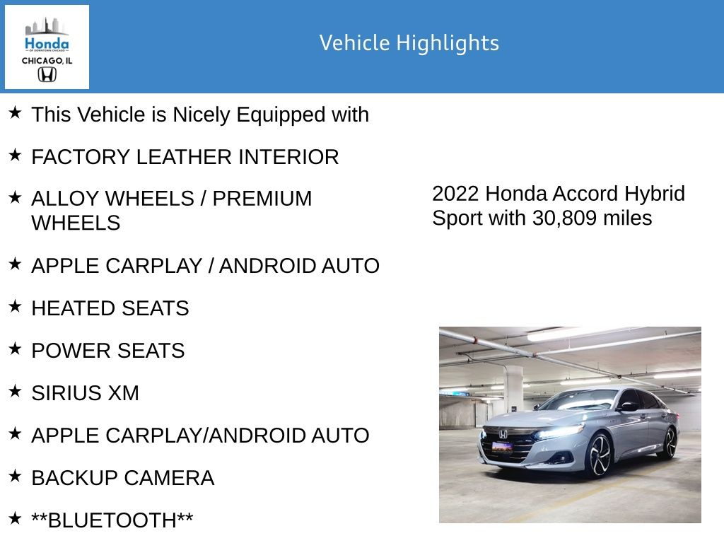 2022 Honda Accord Hybrid Sport 7