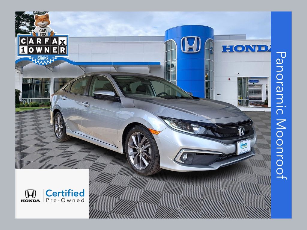 Lunar Silver Metallic 2021 Honda Civic Sedan Front-Wheel Drive Continuously Variable Transmission