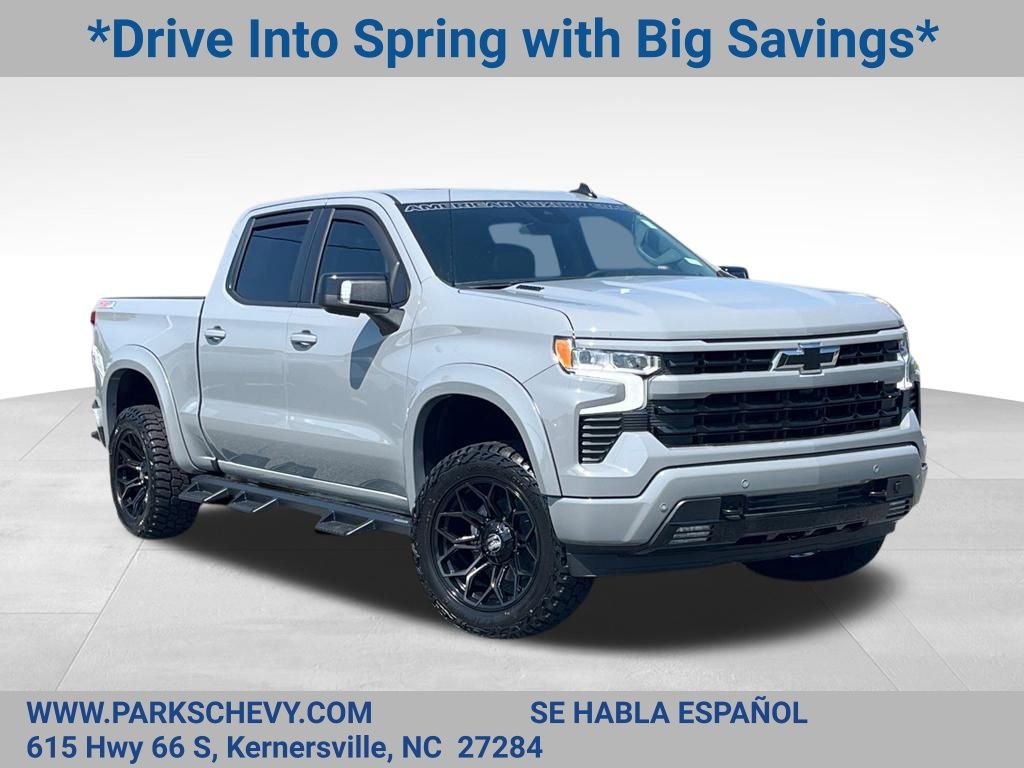 Slate Gray Metallic 2025 Chevrolet Silverado 1500 RST Crew Cab 4WD Pickup Truck Four-Wheel Drive Automatic