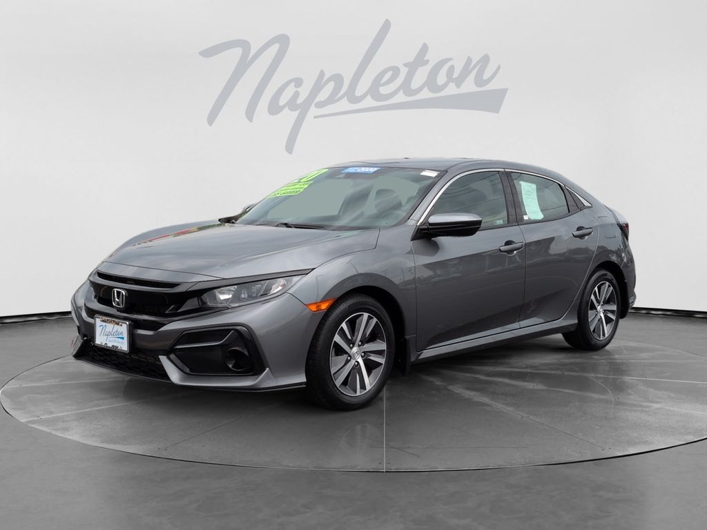 Gray 2020 Honda Civic Hatchback Hatchback Front-Wheel Drive Continuously Variable Transmission