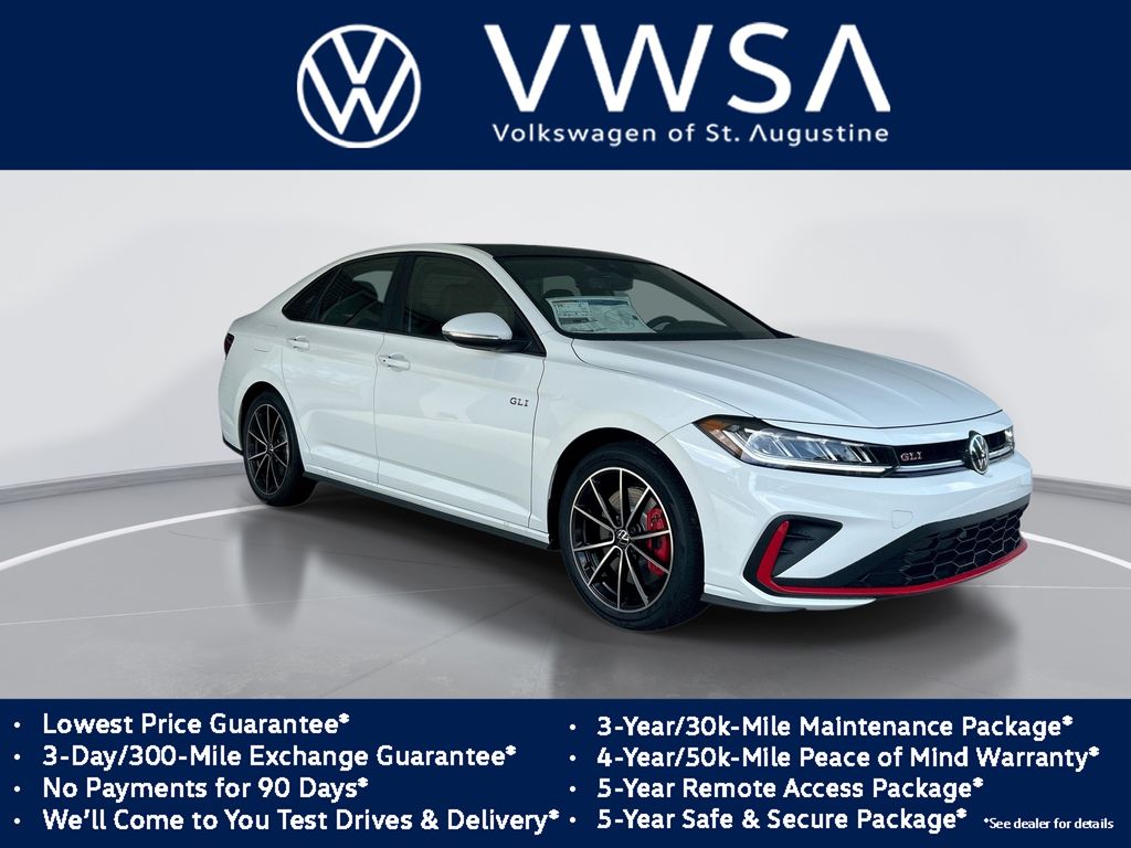 Pure White 2026 Volkswagen Jetta GLI Sedan Front-Wheel Drive 6-Speed Manual