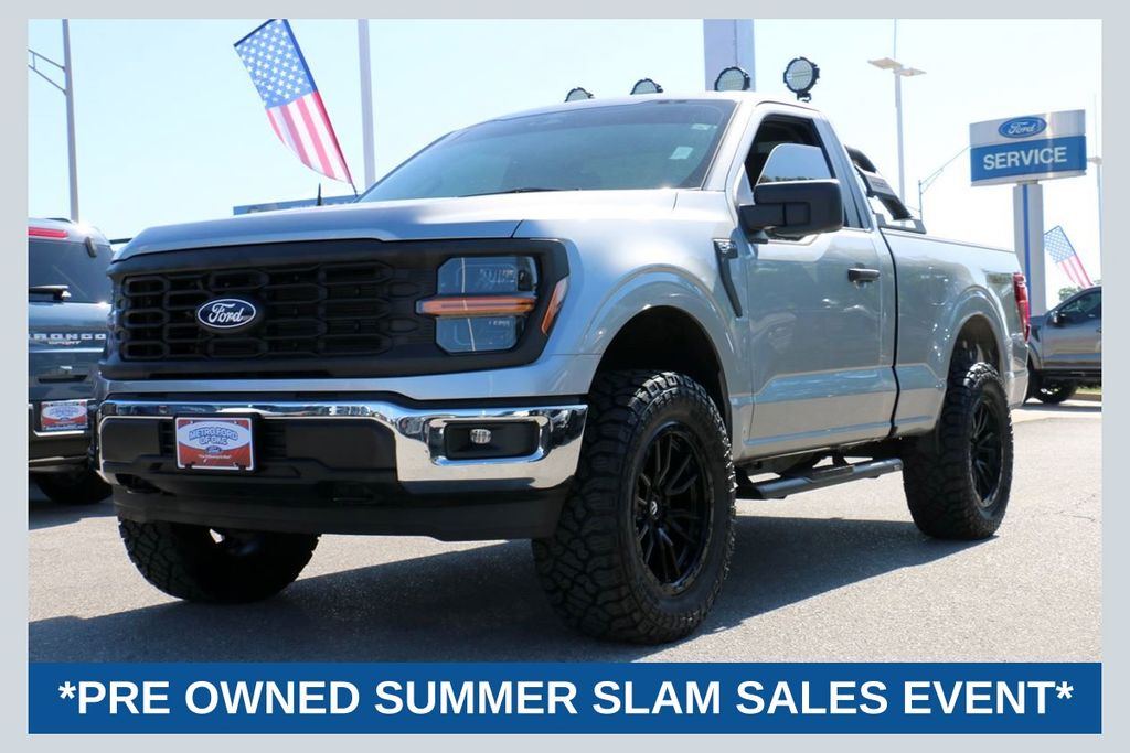 Silver Metallic 2024 Ford F-150 XL Regular Cab 4WD Pickup Truck Four-Wheel Drive Automatic