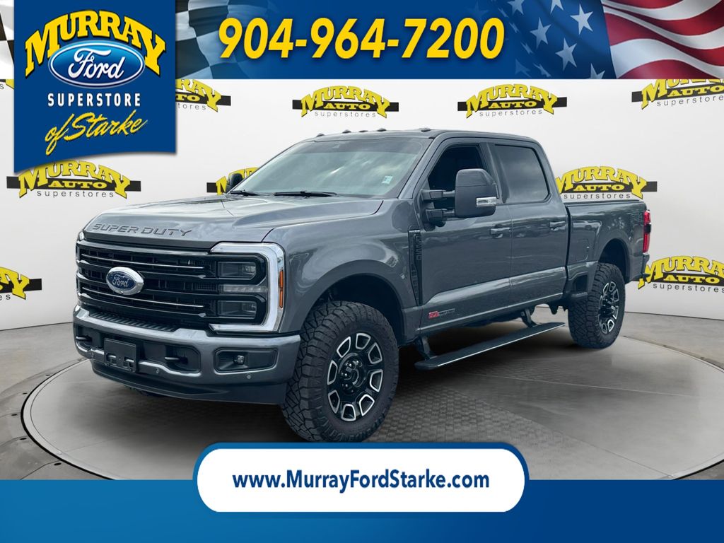 Gray Metallic 2026 Ford F-250 Super Duty Platinum Crew Cab 4WD Pickup Truck Four-Wheel Drive Automatic