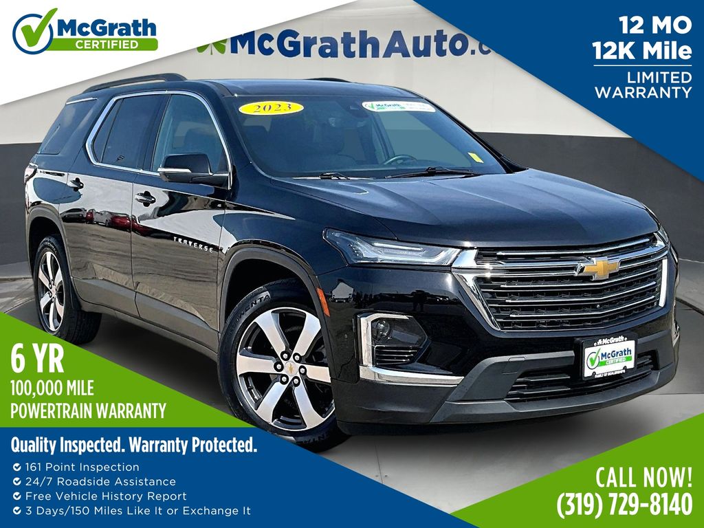 Mosaic Black Metallic 2023 Chevrolet Traverse SUV / Crossover Four-Wheel Drive 9-Speed Automatic