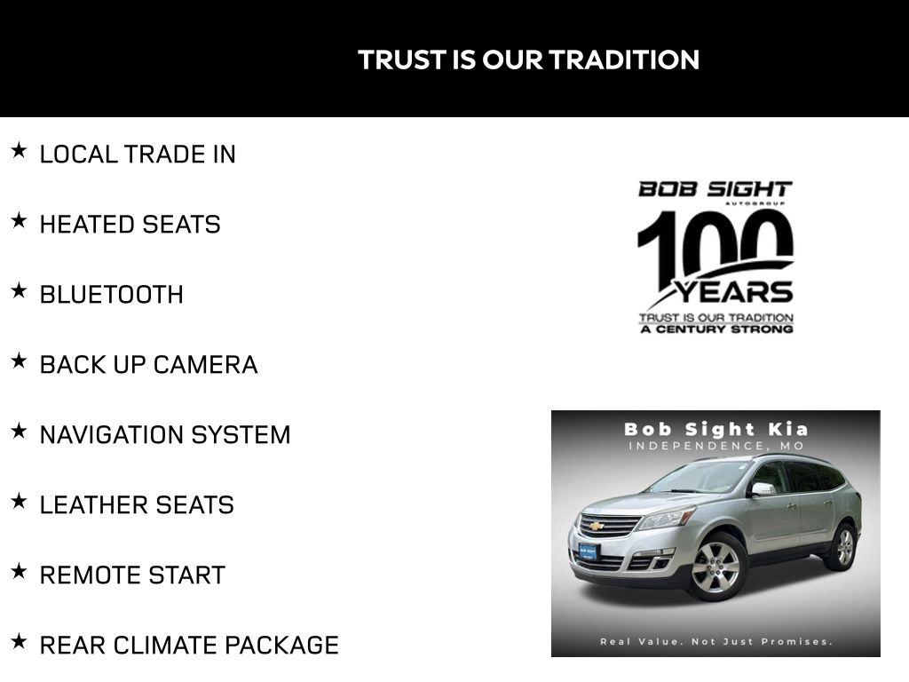 Used 2015 Chevrolet Traverse LTZ with VIN 1GNKRJKDXFJ127031 for sale in Independence, MO