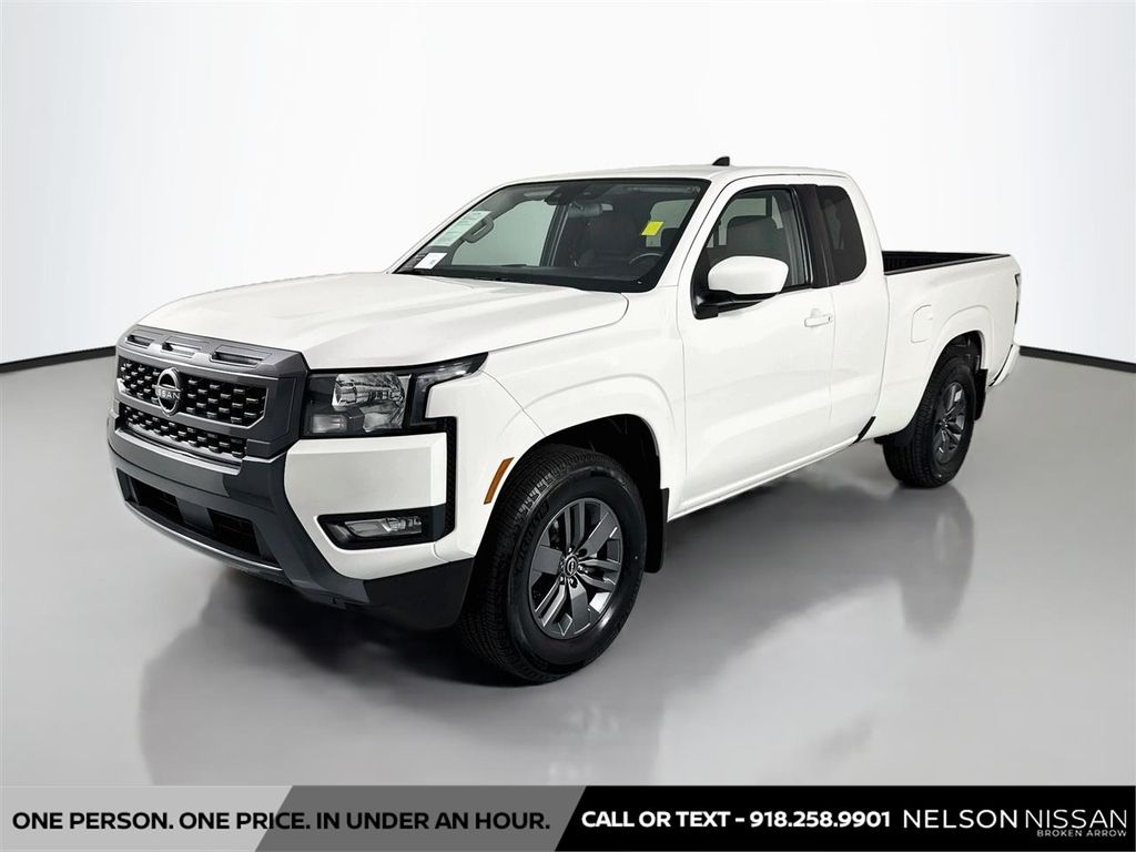 Glacier White 2025 Nissan Frontier Pickup Truck 4X2 9-Speed Automatic Overdrive