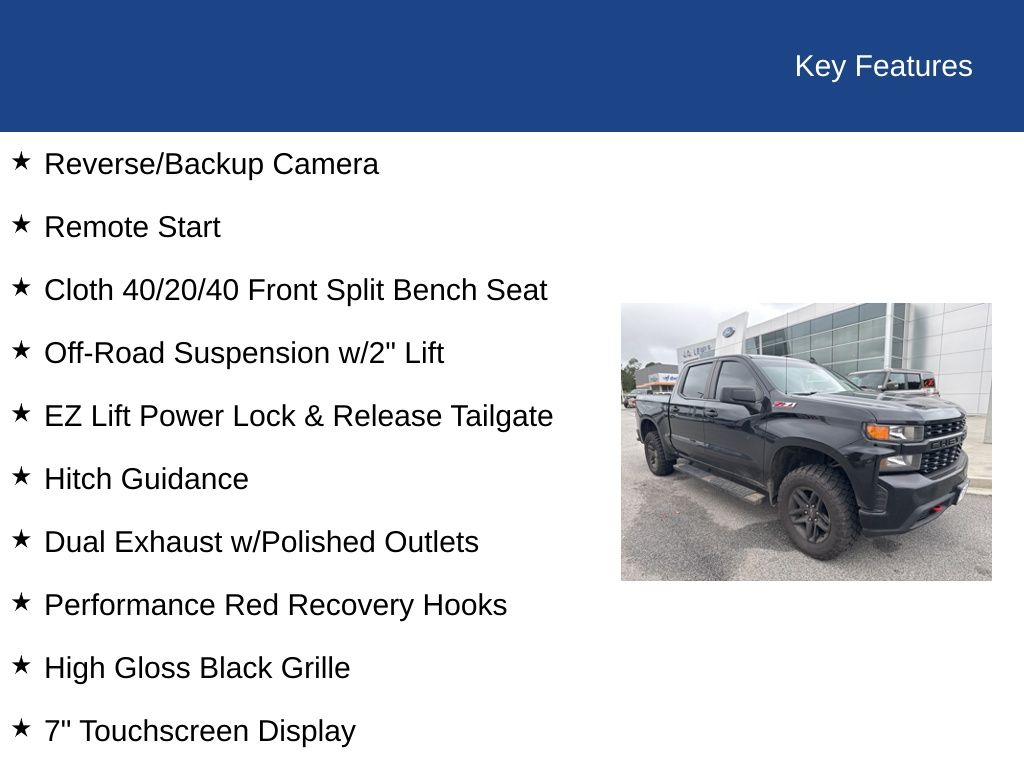 2021 Chevrolet Silverado 1500 4WD Crew Cab Short Bed Custom Trail Boss