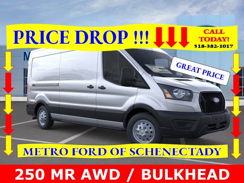 Ingot Silver Metallic 2026 Ford Transit Cargo 250 Medium Roof LB AWD Van All-Wheel Drive