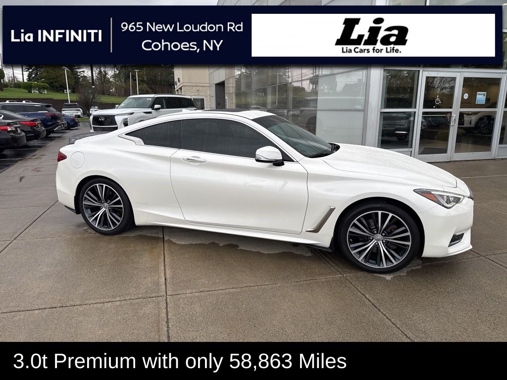 Majestic White 2017 INFINITI Q60 3.0t Premium Coupe AWD Coupe All-Wheel Drive 7-Speed Automatic