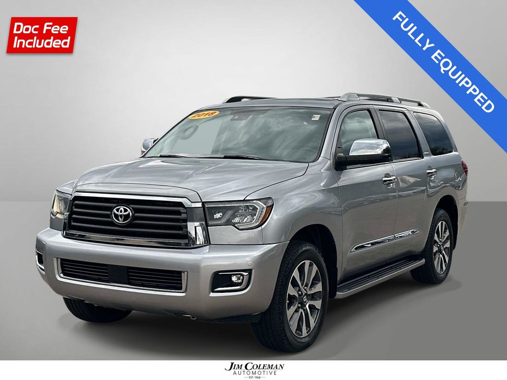 Silver Sky Metallic 2018 Toyota Sequoia SUV / Crossover Four-Wheel Drive 6-Speed Automatic