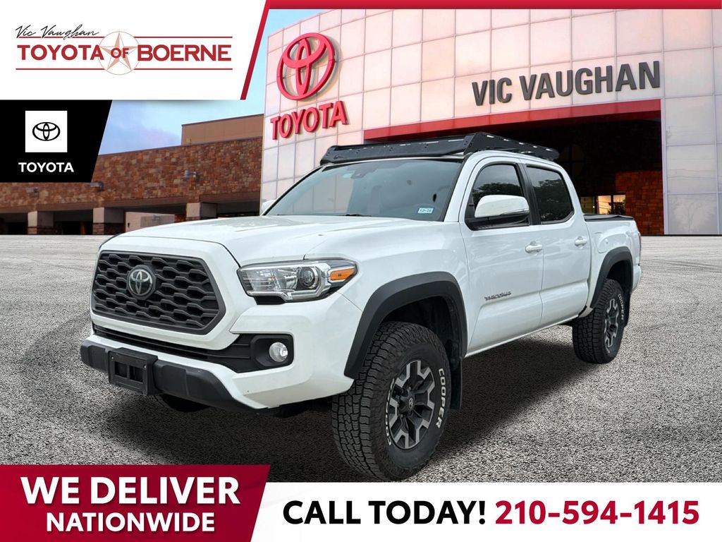 White 2022 Toyota Tacoma TRD Off Road Double Cab 4WD Pickup Truck Four-Wheel Drive 6-Speed Automatic