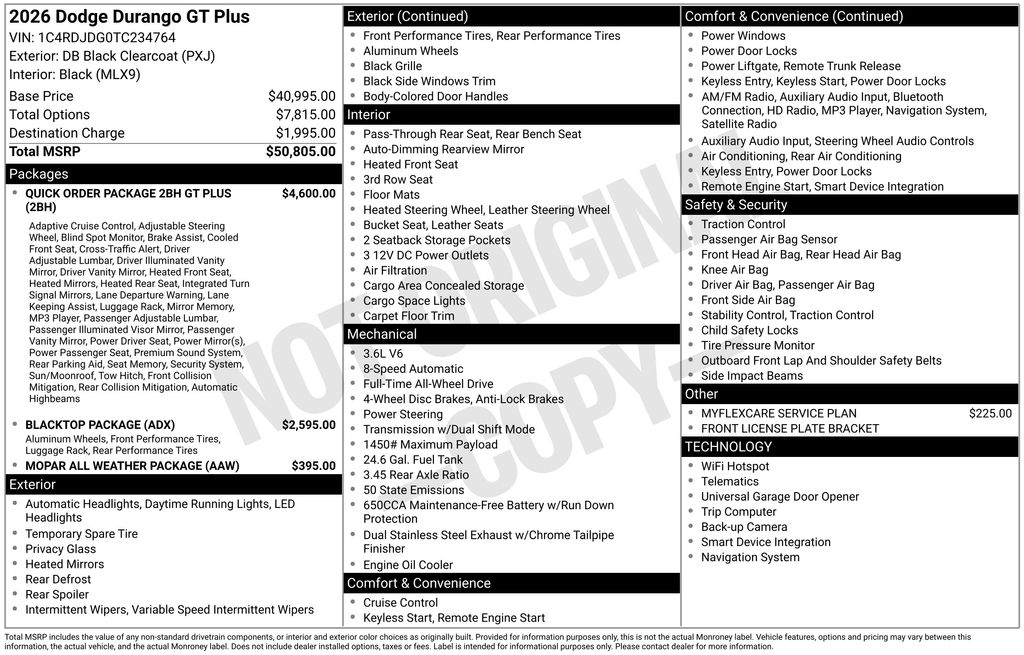 New 2026 Black Dodge GT Plus image 6