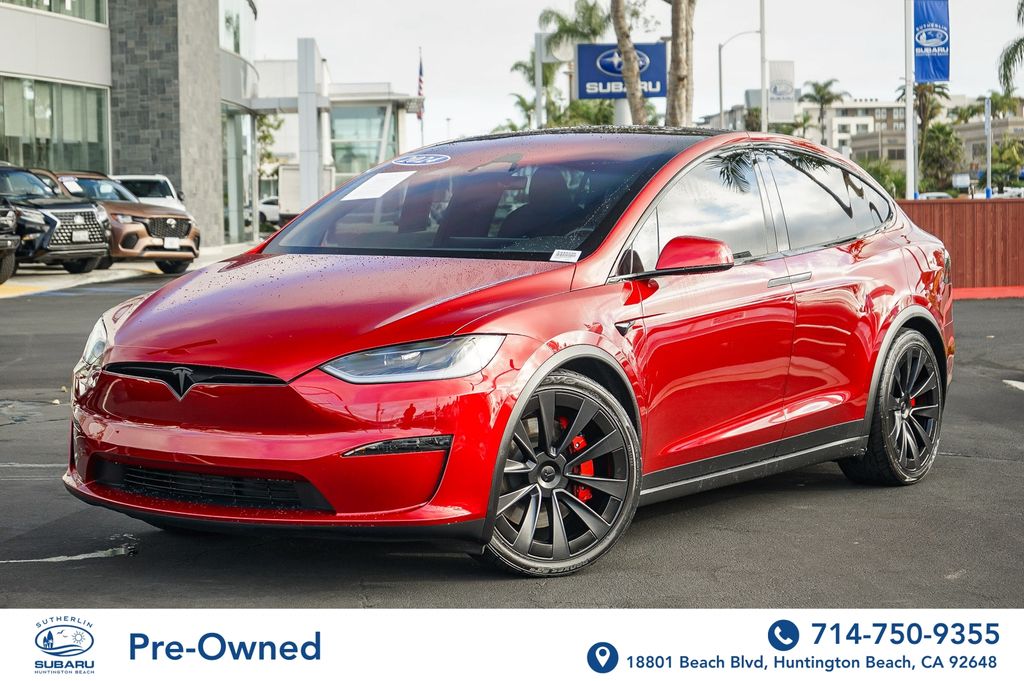 Red 2024 Tesla Model X Plaid AWD SUV / Crossover All-Wheel Drive 1-Speed Automatic