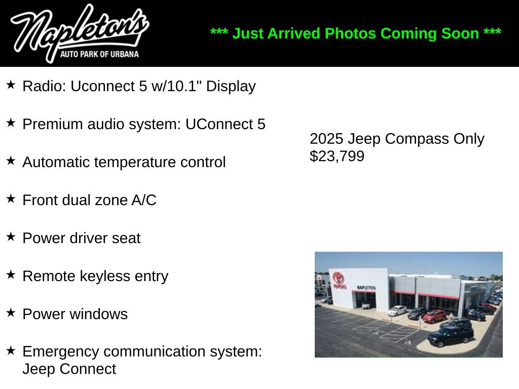 Bright White Clearcoat 2025 Jeep Compass Limited 4WD SUV / Crossover Four-Wheel Drive 8-Speed Automatic