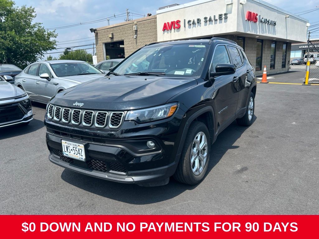 Diamond Black Crystal Pearlcoat 2025 Jeep Compass SUV / Crossover Four-Wheel Drive 8-Speed Automatic