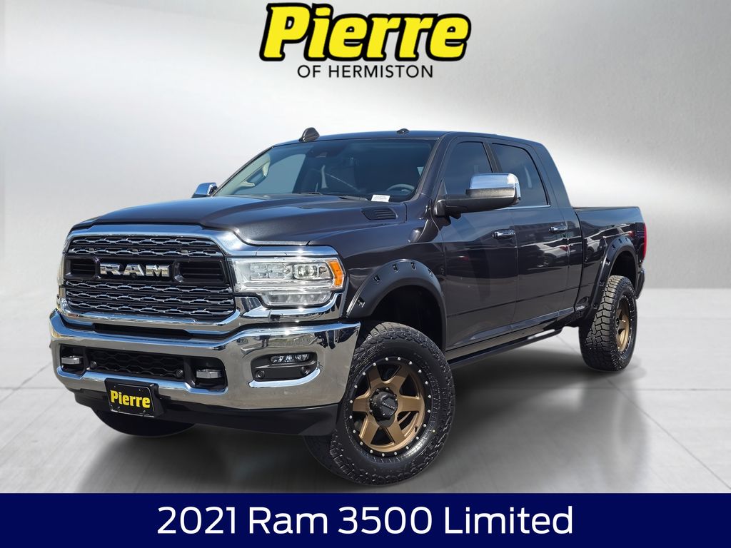 Gray (Steel Metallic) 2021 RAM 3500 Pickup Truck Four-Wheel Drive 6-Speed Automatic