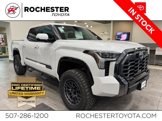 White (Wind Chill Pearl) 2026 Toyota Tundra Platinum CrewMax Cab 4WD Pickup Truck Four-Wheel Drive Automatic