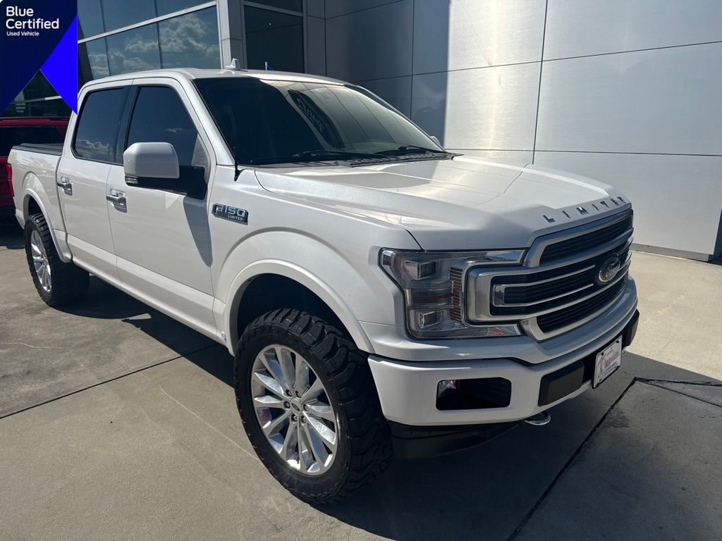White Platinum Metallic Tri-Coat 2019 Ford F-150 Limited SuperCrew 4WD Pickup Truck Four-Wheel Drive Automatic