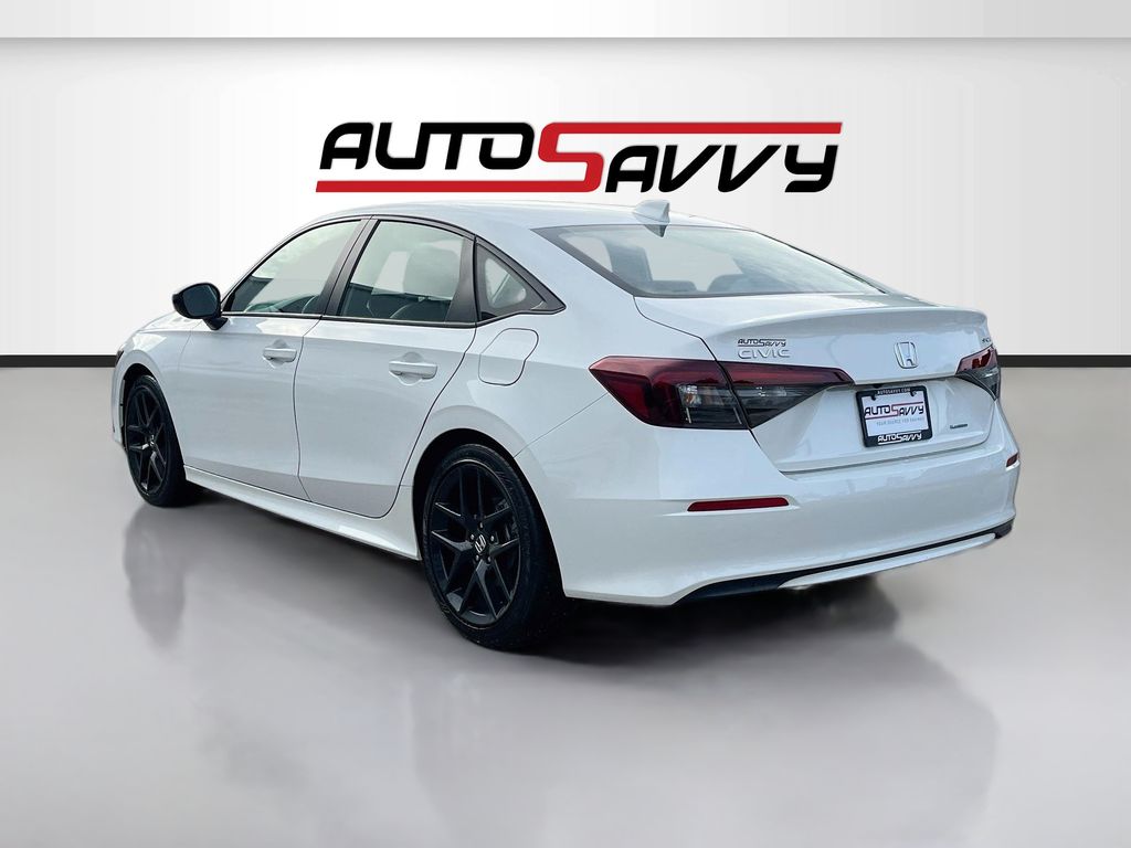 2025 Honda Civic Hybrid Sport White at Classic Elite Chevrolet Sugar Land