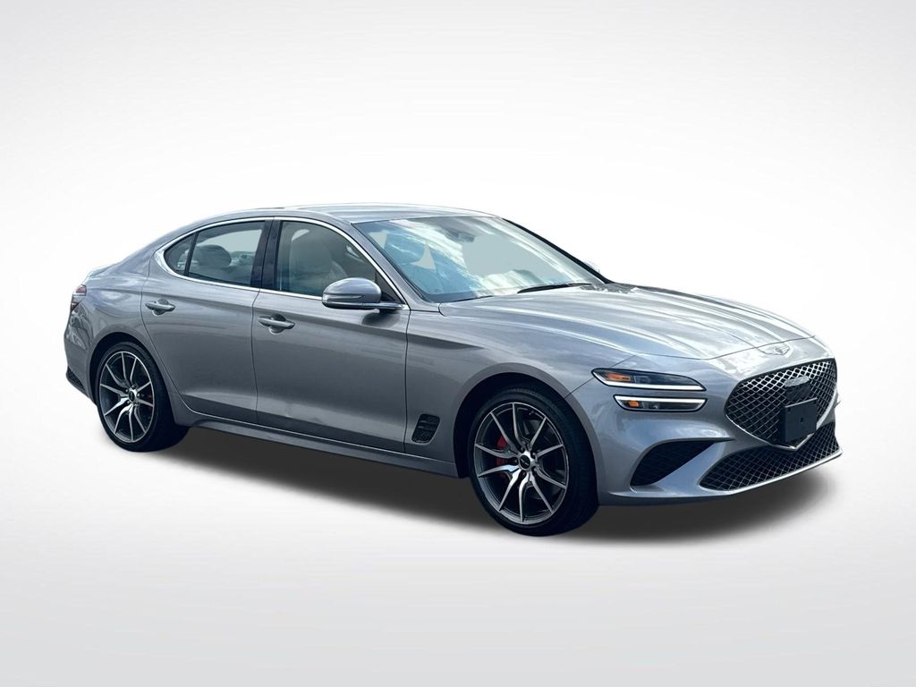 Silver 2025 Genesis G70 Sedan Rear-Wheel Drive 8-Speed Automatic