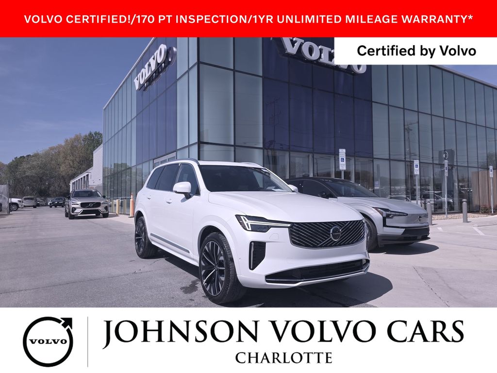 Crystal White Pearl 2025 Volvo XC90 Recharge T8 Ultra Bright Theme 6-Passenger eAWD SUV / Crossover All-Wheel Drive Automatic