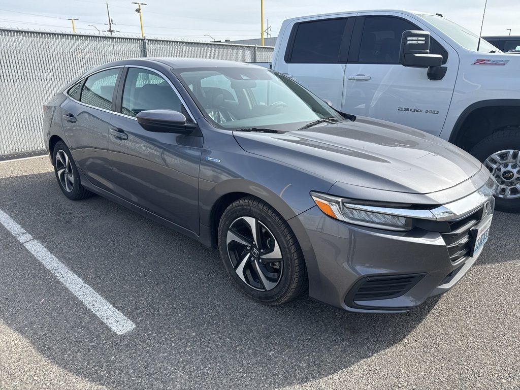Gray 2021 Honda Insight EX FWD Sedan Front-Wheel Drive Continuously Variable Transmission