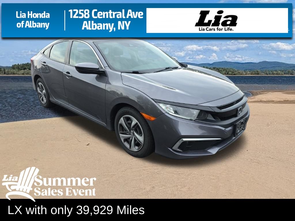 Gray (Modern Steel Metallic) 2020 Honda Civic Sedan Front-Wheel Drive Continuously Variable Transmission