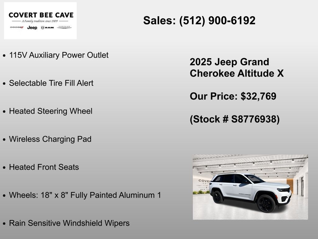 New Car 2025 Jeep Grand Cherokee  For Sale Under $35,000 In Austin, Texas