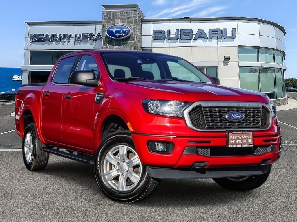 Red 2020 Ford Ranger XLT SuperCrew 4WD Pickup Truck Four-Wheel Drive Automatic