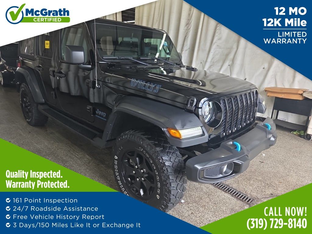 Black Clearcoat 2023 Jeep Wrangler 4xe Willys 4WD SUV / Crossover Four-Wheel Drive 8-Speed Automatic