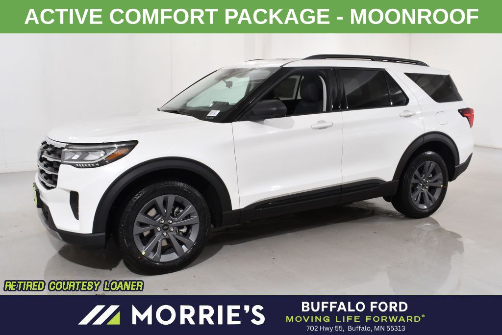White Metallic 2026 Ford Explorer SUV / Crossover All-Wheel Drive Automatic